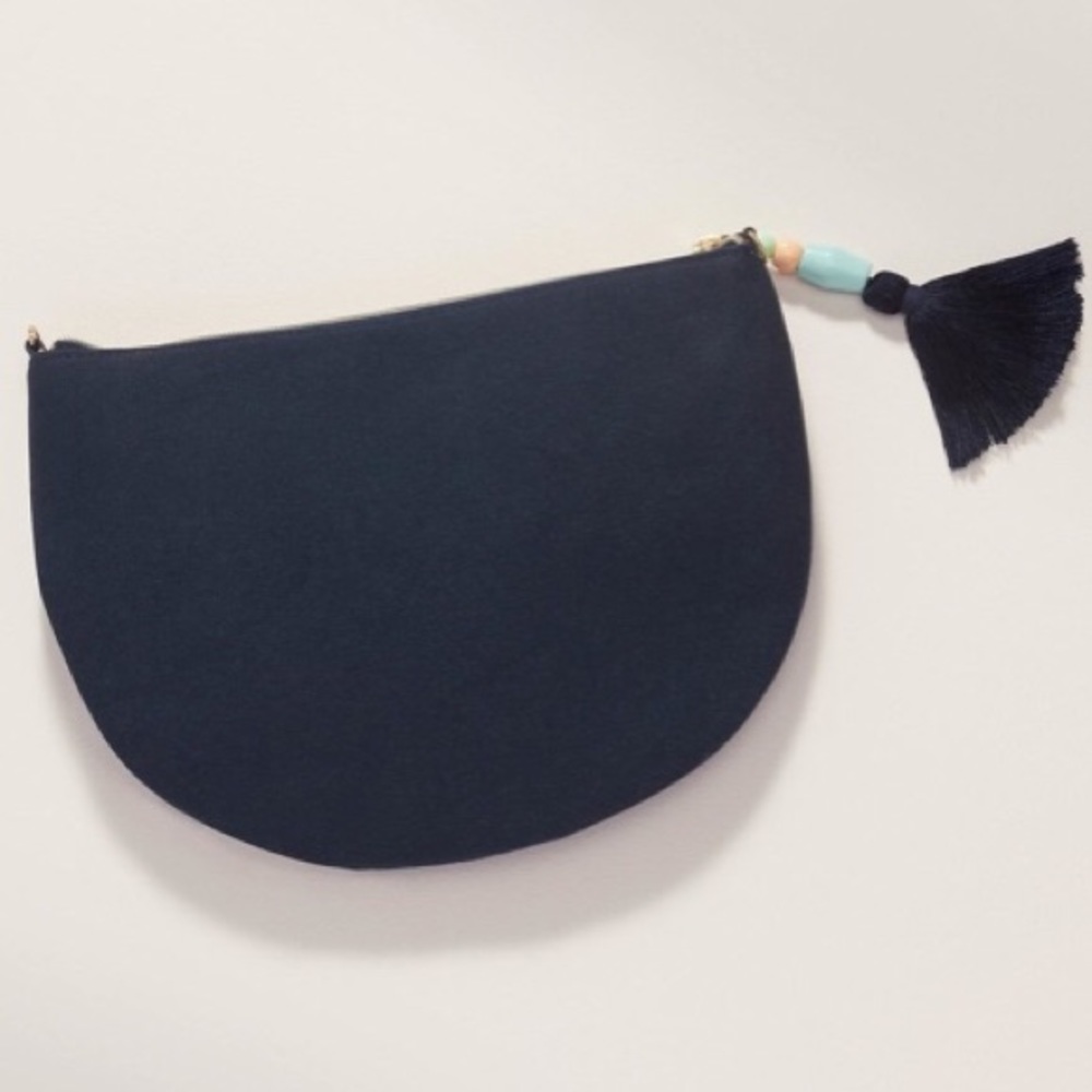 Stella & Dot | Limited Edition Navy/Teal/Peach Hand-Beaded Clutch Retired - Picture 10 of 13